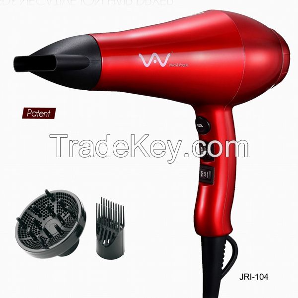 Negative ion functions salon hair dryers 