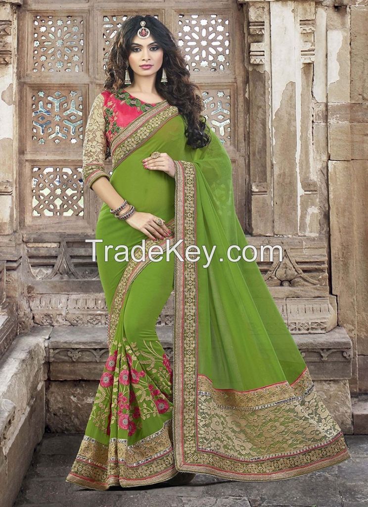 Georgette Party Wear Sarees and Designer Sarees Online