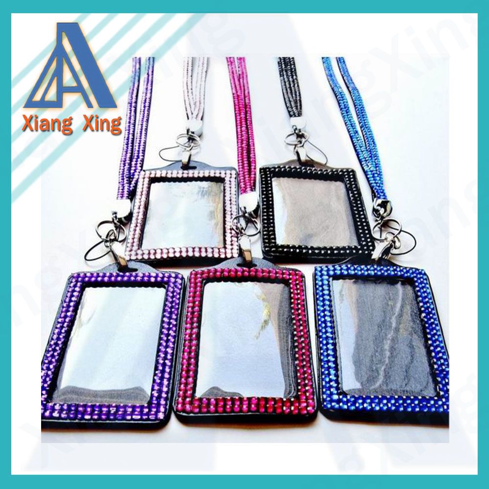 wholesale rhinestone lanyard with ID badge holder