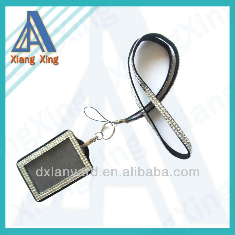 wholesale rhinestone lanyard with ID badge holder