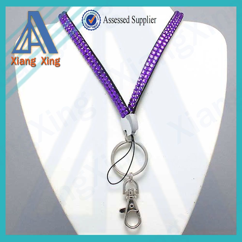 2014 New product bling rhinestone lanyards china market no minimum order 