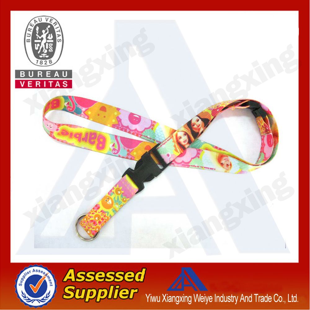 Cheap Custom Heat Transfer Lanyard WIth Safety Buckle