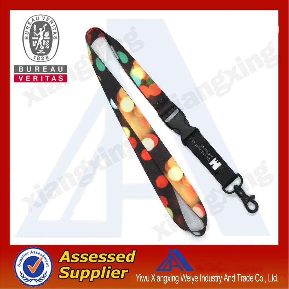 Safety Buckle Heat Transfer Lanyard For Sale