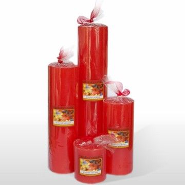 natural aromatherapy scented pillar candle
