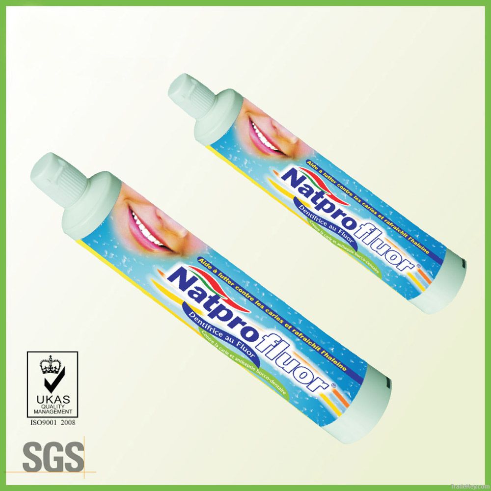 Aluminium plastic laminated toothpaste tube