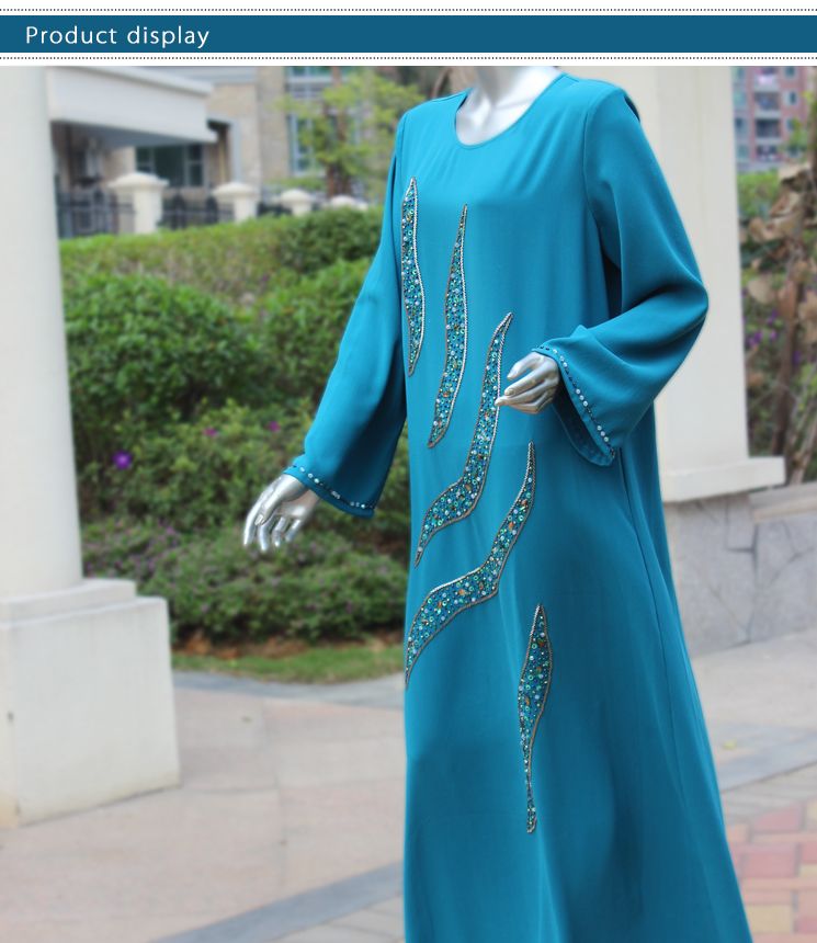 Arab women kaftan designs fashion embroidery islamic clothing with long sleeves