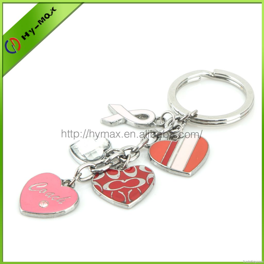 Love shaped customized keychain