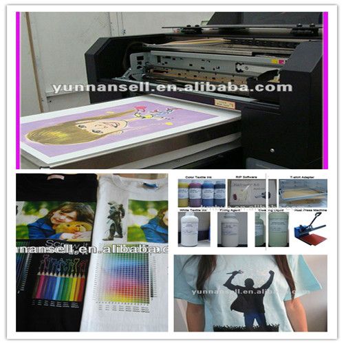 fabric textile printer with white ink refilling cartridge