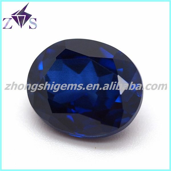 34# blue sapphire corundum oval cut stone