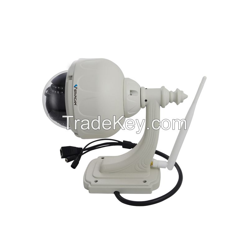 Vstarcam T7833WIP-X3 Outdoor PTZ 3X Zoom P2P Plug and Play Pan/Tilt Wireless/WiFi 720P IP Camera Security Micro SD Card