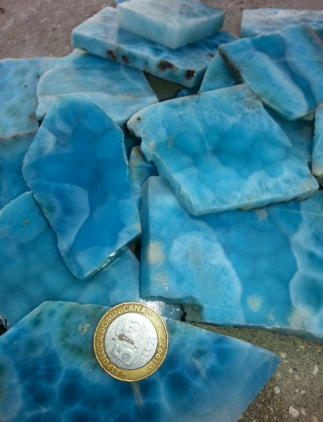 Raw Larimar Slabs