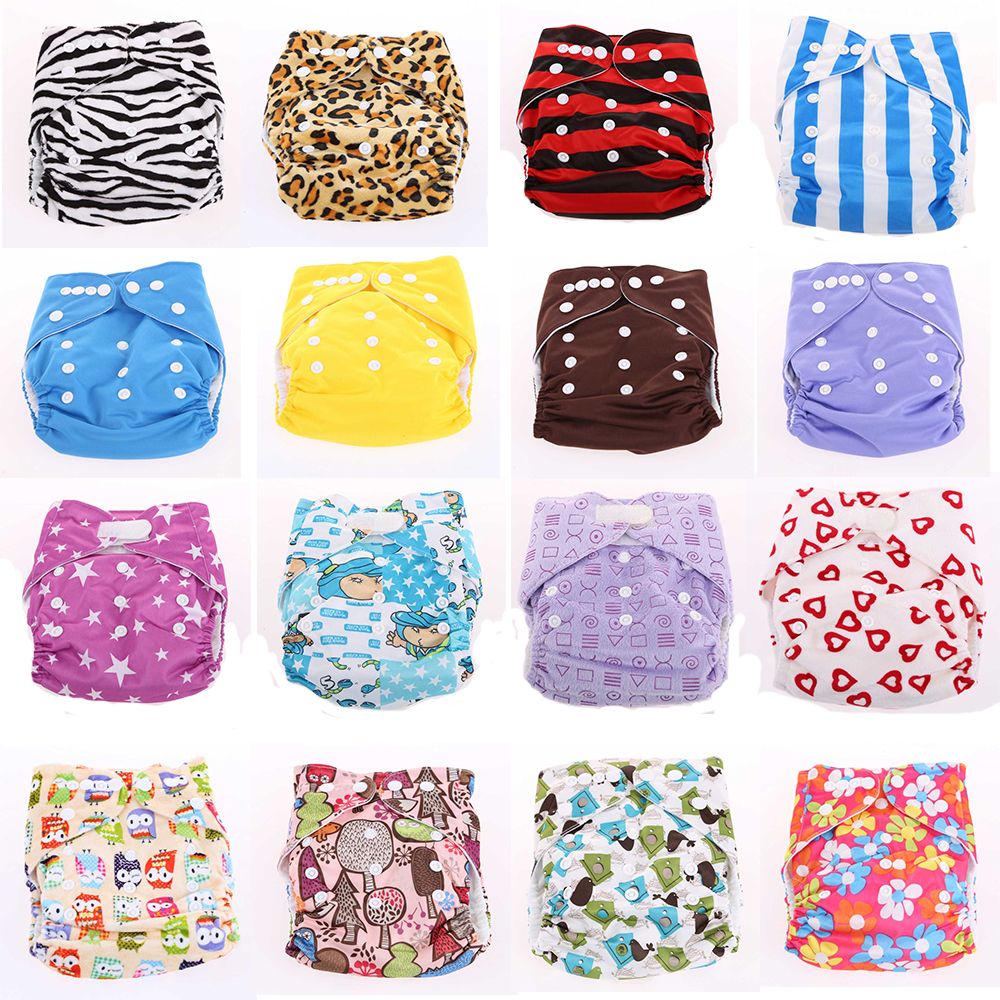 Baby Cloth Diaper Colorful Nappies Bamboo Inserts