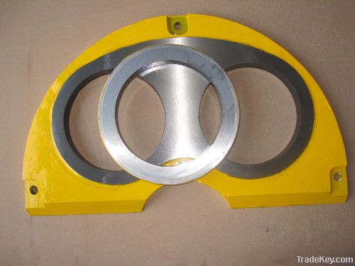 Sermac concrete pump parts spectacle plate and cutting ring