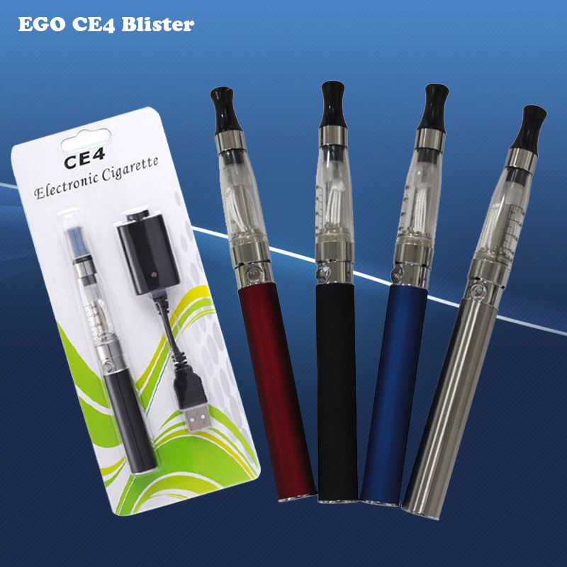  High Quality Ego Ce4 Blister Pack starter pack Ce4 Atomizer 650mah 900mah 1100mah Battery In Blister Pack Electronic Cigarette 