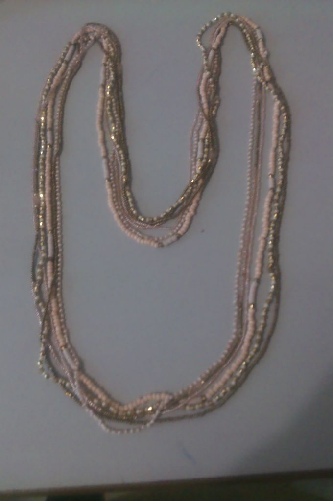 beaded long necklace
