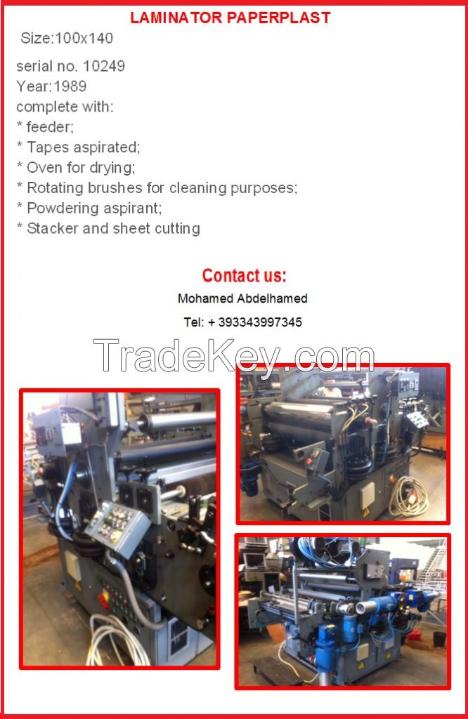 LAMINATOR PAPERPLAST