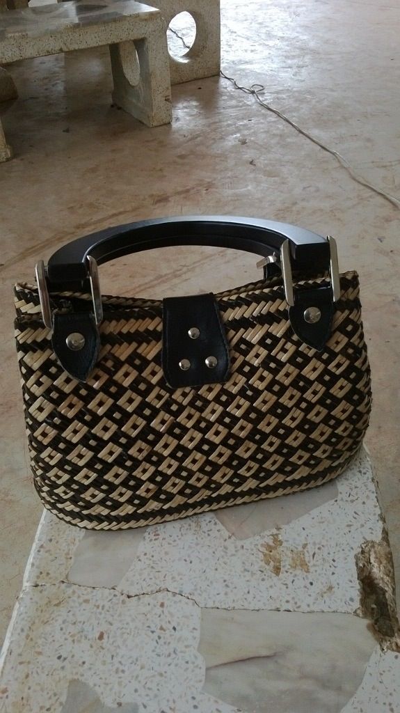 calathea basketwork handbag 
