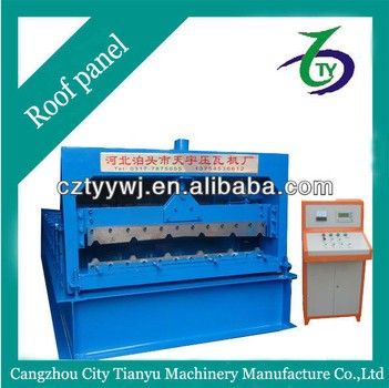 TY corrugated color steel roof panel cold roll forming machine