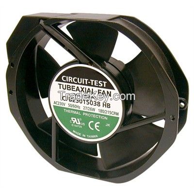 Fan 230VAC, 150mm x 38mm, 177/212 CFM, Ball bearing