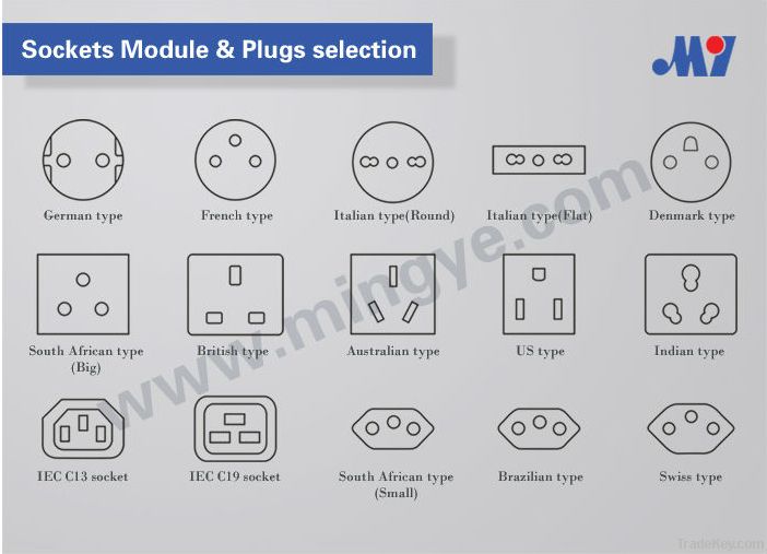 German power extension table socket