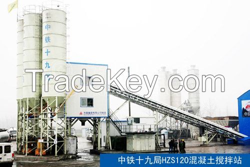 Fangyuan Group belt type HZS120 mixing plant