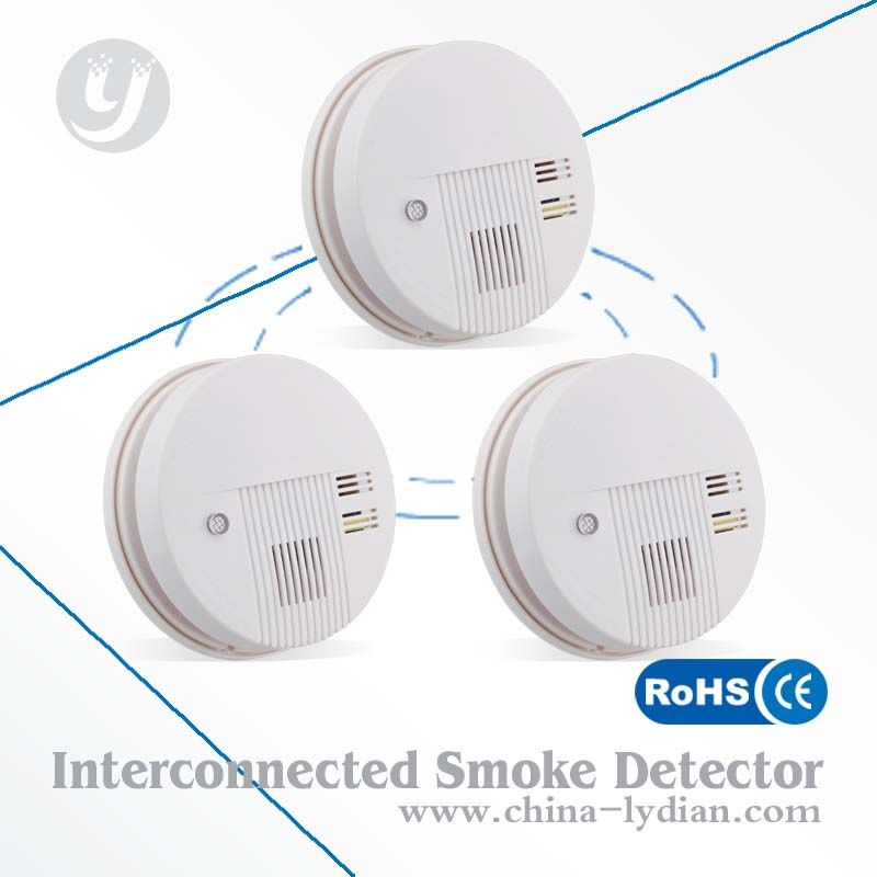 Wireless Interconnected smoke detector LYD-614ACR 