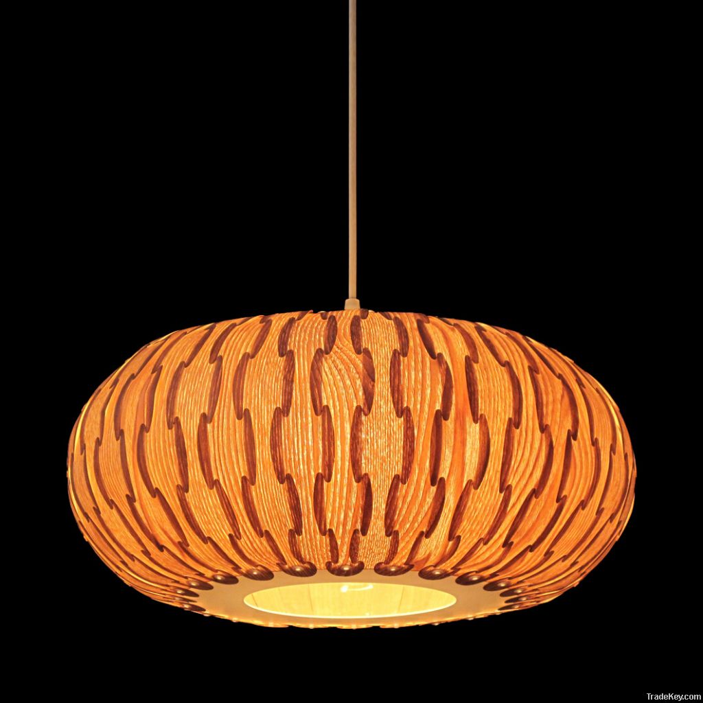 Wood veneer shade