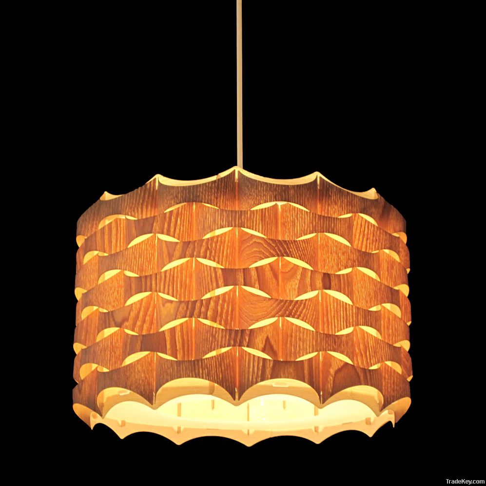 Wood veneer shade