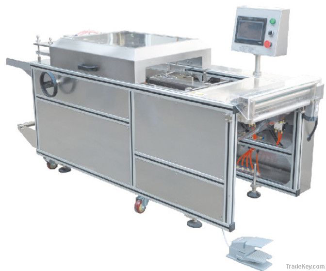 Model SY-180 Semi-auto adjustable cellophane 3D overwrapping machine w