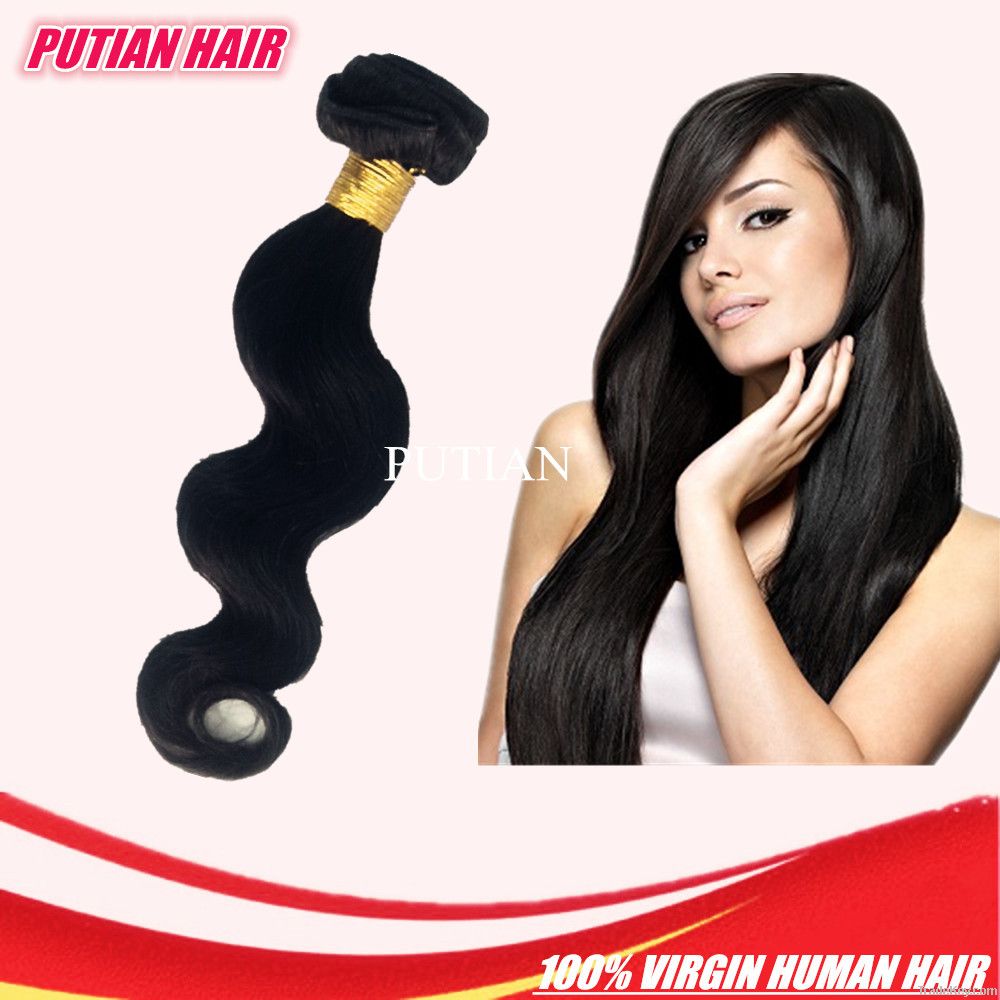 Silky Straight Brazilian Virgin hair, 100% Human hair weave,