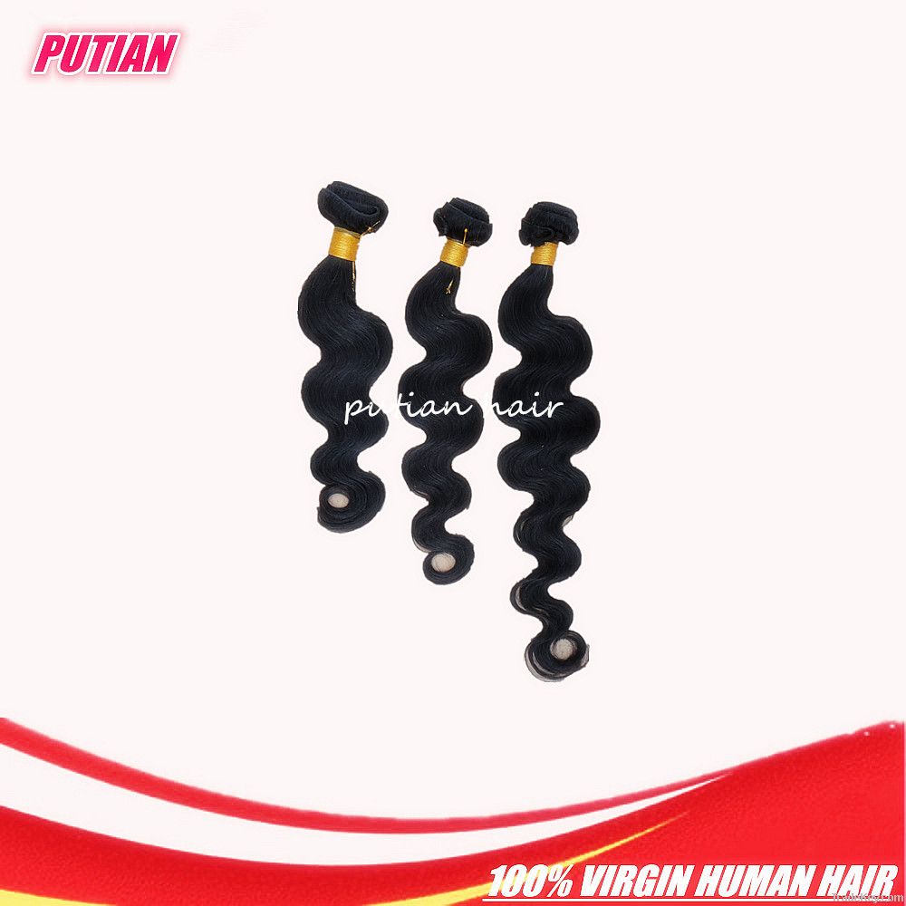 Silky Straight Brazilian Virgin hair, 100% Human hair weave,