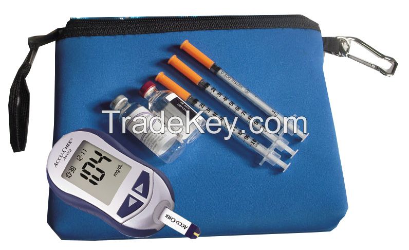 Neoprene Diabetic Insulin/medicine Cooler Pouch-- Ice Mat Included