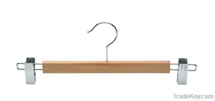 Free Sample Deluxe Wood Clamp Pants Hanger