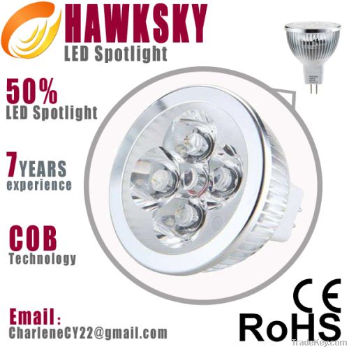 MR16 3w 3year warranty CE ROHS approved LED spotlight manufacture