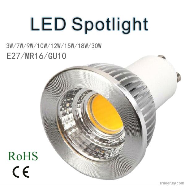 GU10 7w 2014China hot sale CE ROHS approved LED spotlight manufacture