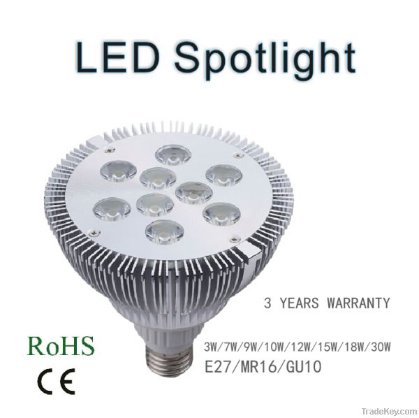 GU10 12w OEM accept CE ROHS approved LED spotlight manufacture