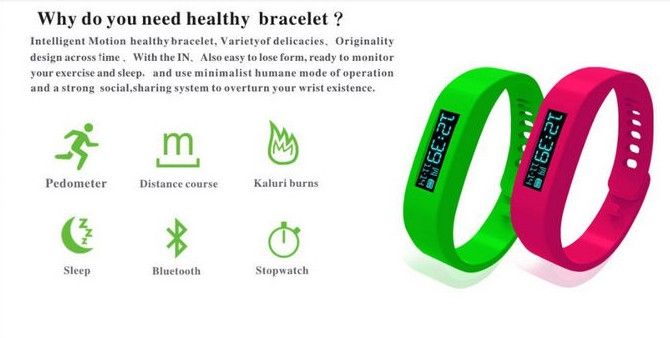 2014 new design wearable devices top smart bracelet for exercise and health