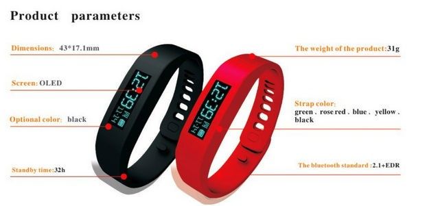 2014 Smart fitness bracelet monitor sleeping quality and daily activity