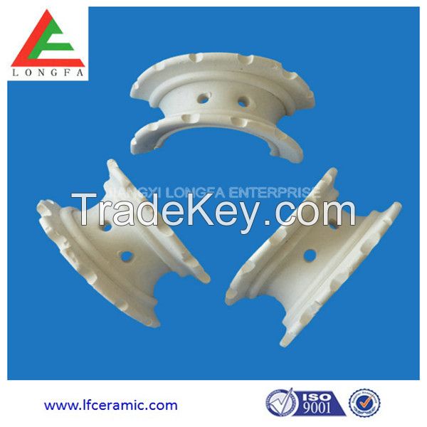 Industrial ceramic saddle rings forabsorption tower packing