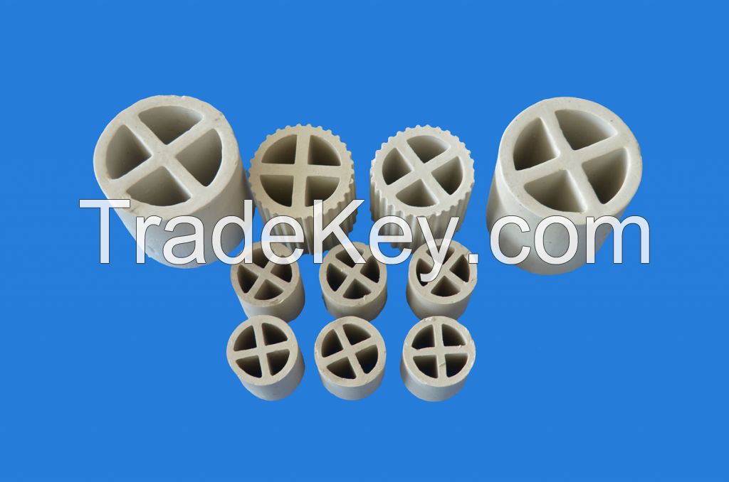 Industrial ceramic raschig, cross-partition rings packing