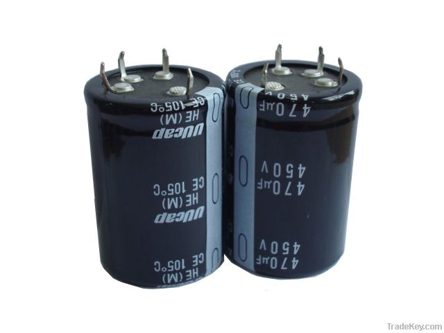 450V 470UF Snap in Electrolytic Capacitor with 3000 hours lifespan