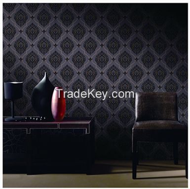 High quality wallpaper/flock wallpaper/PVC wallpaper/velvet wallpaper manufacturer