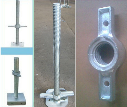 D34*600 scaffolding galvanized u-head jack prop 