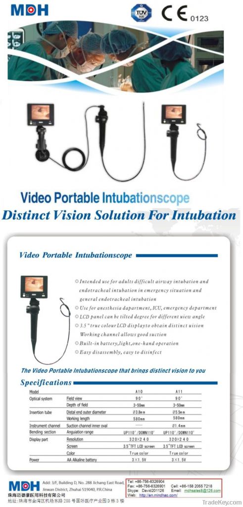 Flexible Endoscope       Video Portable Flexible Intubationscope