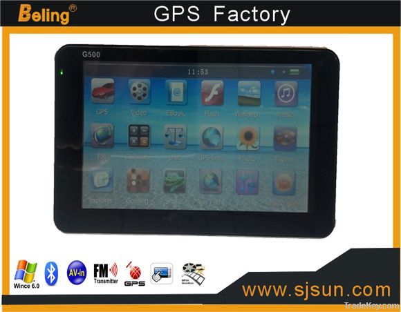 5 inch GPS navigation car gps navigator free shipping 5inch gps naviga