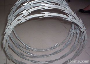 Galvanized razor barbed wire