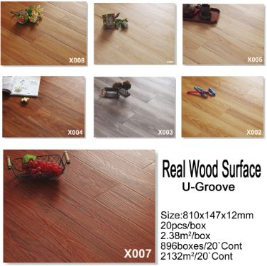 Real wood surface  laminate flooring