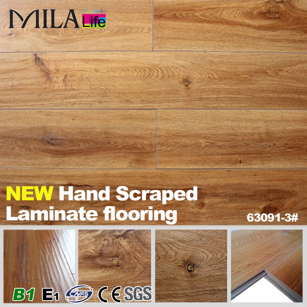 Hand scraped laminate flooring