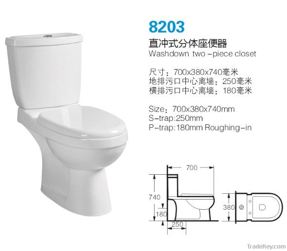 Washdown Two  Piece  Toilet