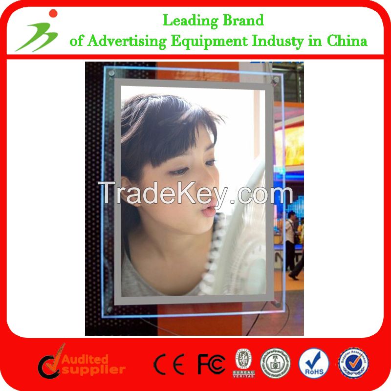 Slim Transparent A3 Advertising Acrylic Led Picture Frame Light Box